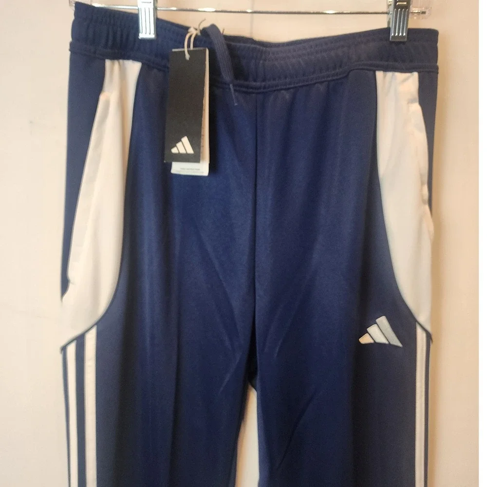 Adidas ST2 Tiro24 Mens Team Navy Blue Soccer Football Pants Joggers‎ Athletic  L